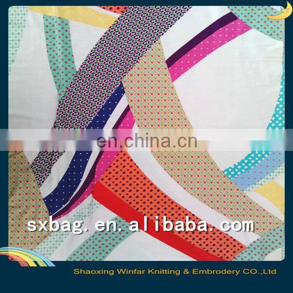 single Jersey knitting 30S rayon lycra spandex print fabric for garment