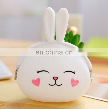 Cartoon Silicone Coin Wallet Korean Cute Rabbit Coin Purse Candy Color Packet Fashion Women Bags