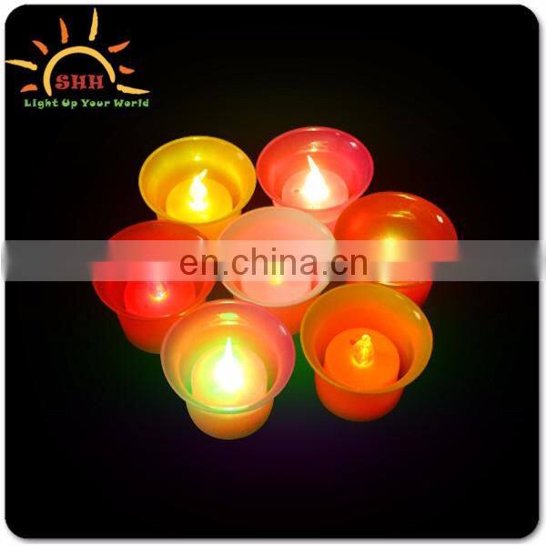 7 Color Customized Cup shape Electric Light LED Candle Decorative Candles