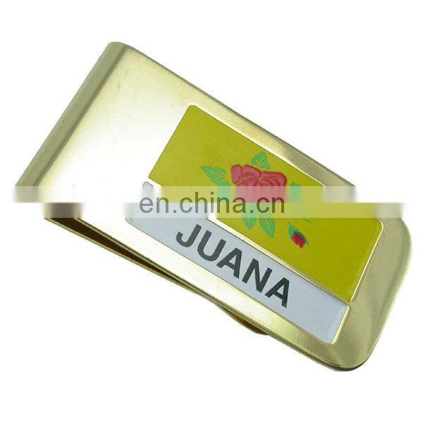 custom logo metal paper clip magic money clip brand