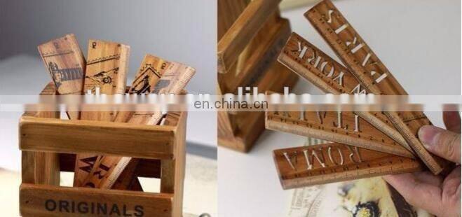 Vintage Student's Stationery Environmental Wood Material Rulers