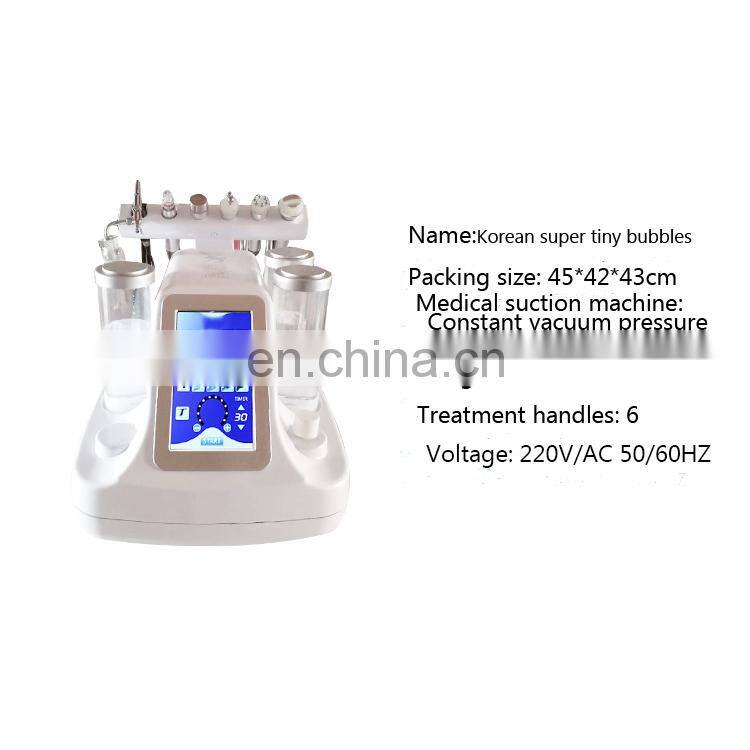 Korea small bubble portable 5 in 1 BIO face lift skin whitening microdermabrasion machine as seen on tv