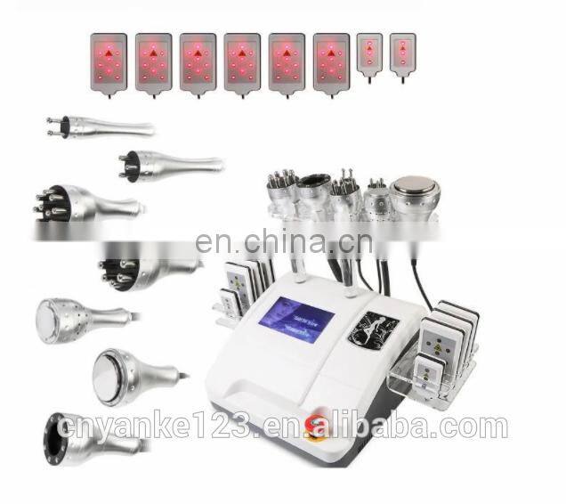 2019 newest 6 in 1 multifunctional cavitation rf lipolaser slimming machine for fat removal