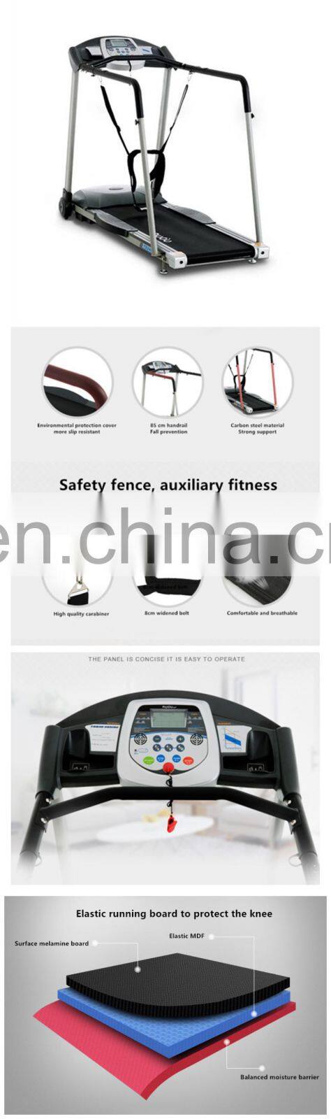 Life fitness body strong electric walking treadmill for old man with belt and handrail home gym fitness