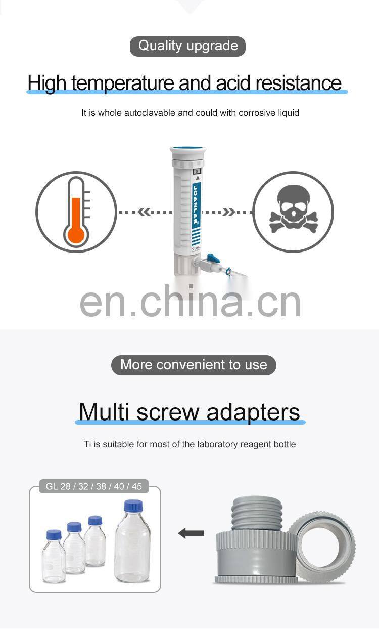 JOAN Lab 0.4-2ml,1-5ml,2-10ml,5-30ml,10-60ml DispensMate Digital Bottle Top Dispenser