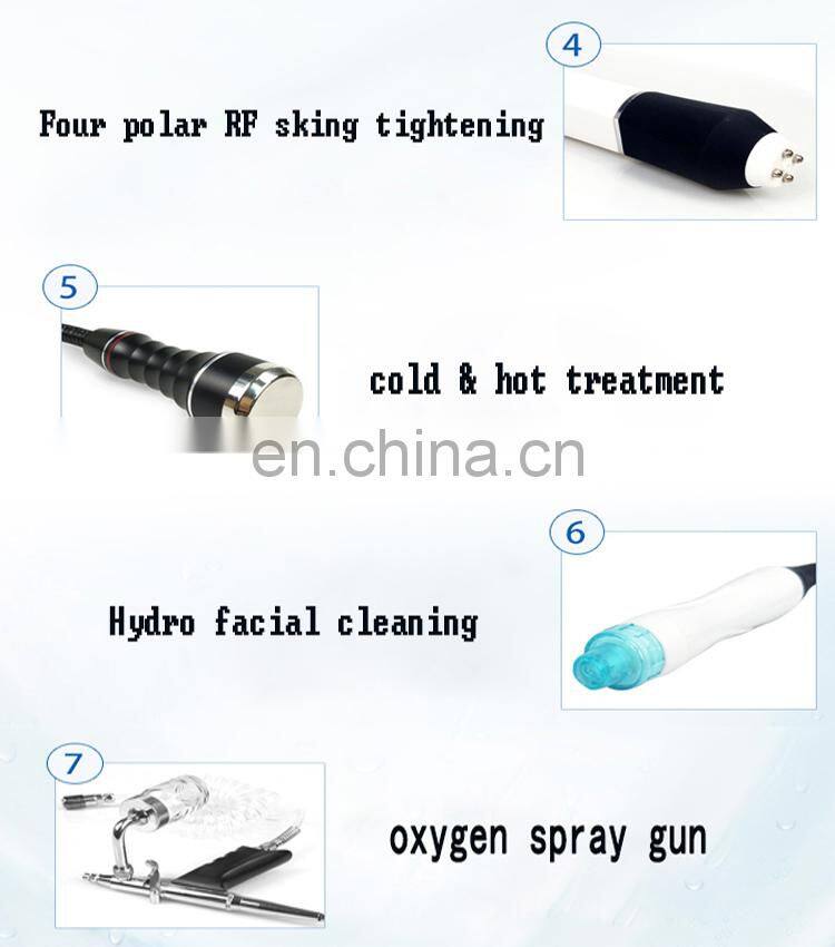 Portable 7 IN 1 CO2 Oxygene RF Face Lift Ultrasound Oxygen facial Skin Care Machine