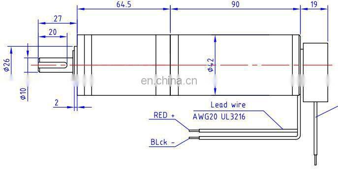 42PLG.42ZYT04B O.D42mm high torque dc planetary gear motor, rated 100rpm, 3.5Nm