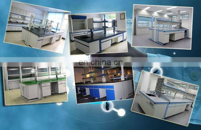 Electristic Lab wall bench Steel and Wood Laboratory Chemical Wall Bench C Frame
