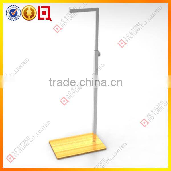 2015 fashion chrome finish metal bag display stand