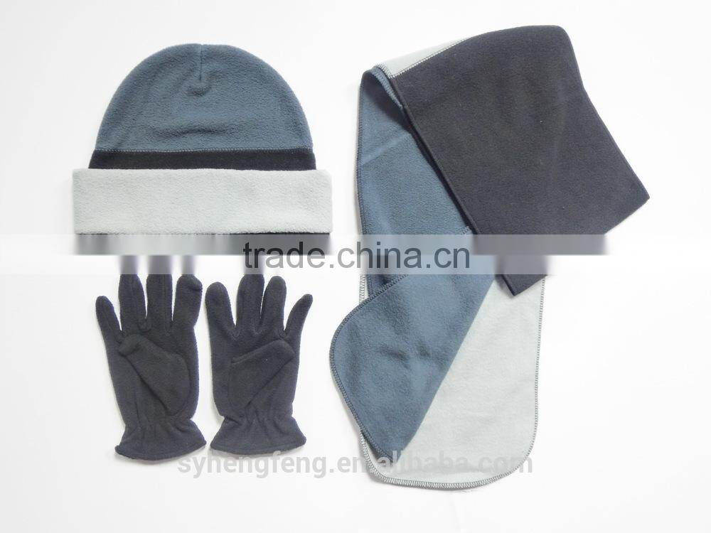 2016 New Three-piece hat scarf and gloves