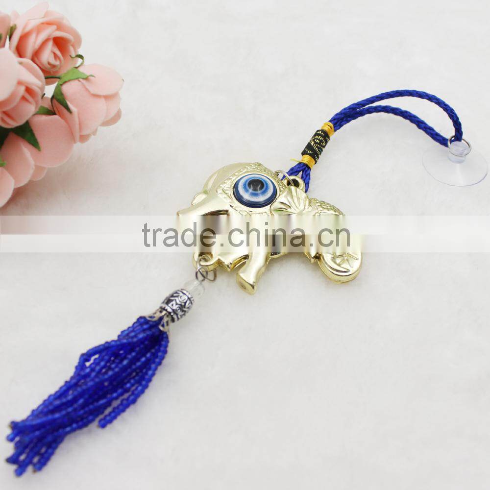 Islamic Plastic Golden Elephant Pendant Car Hanging