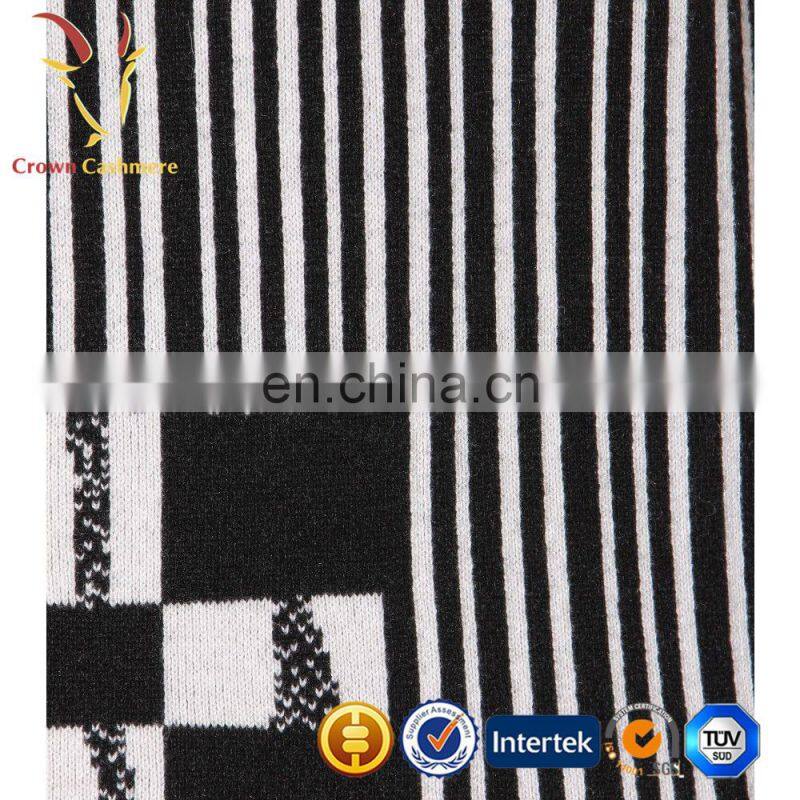 100% Pure Round Neck Strip Mongolian Cashmere Sweater Pullover