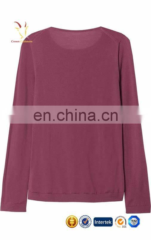 Fashion Cashmere Tunic Sweater Clothes Crew Neck Pullover For Women