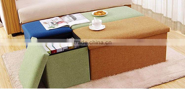 Yes Folded Brown Folding Storage Ottoman