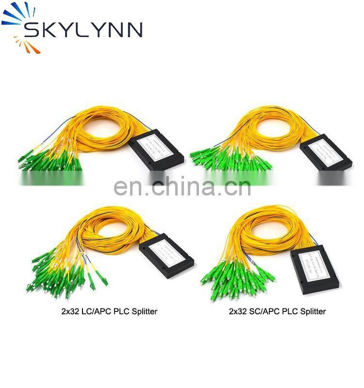ftth gpon 1x2 1x8 1x4 1x16 1x128 fiber optic PLC splitter