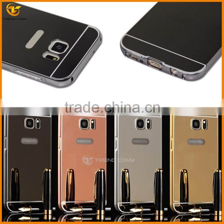 china supplier for samsung galaxy s7 Luxury metal mirror cover case