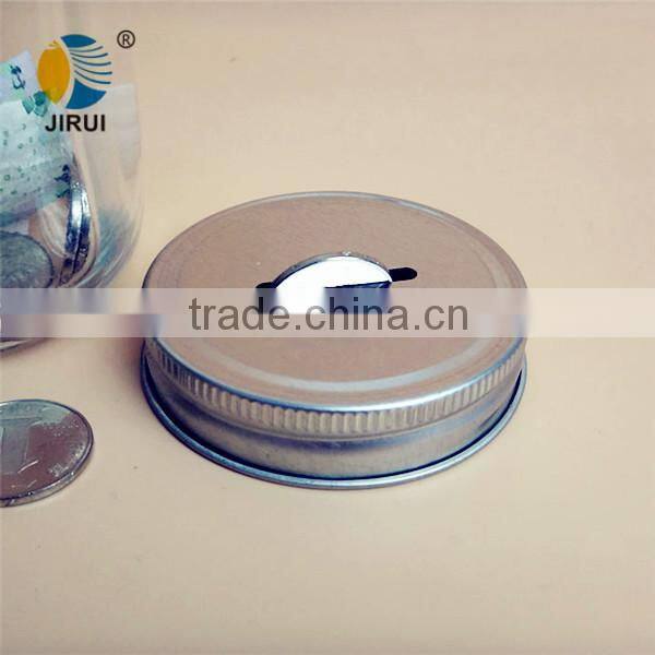 golden screw metal cap for piggy bank bottle