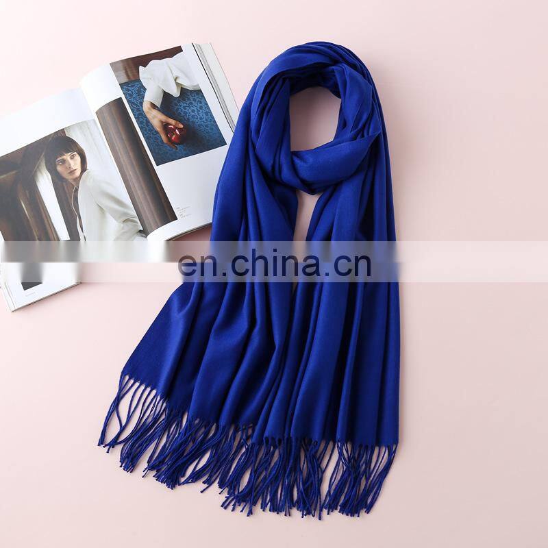 Autumn and winter new solid color cashmere scarf women thickened warm bib shawl gift scarf