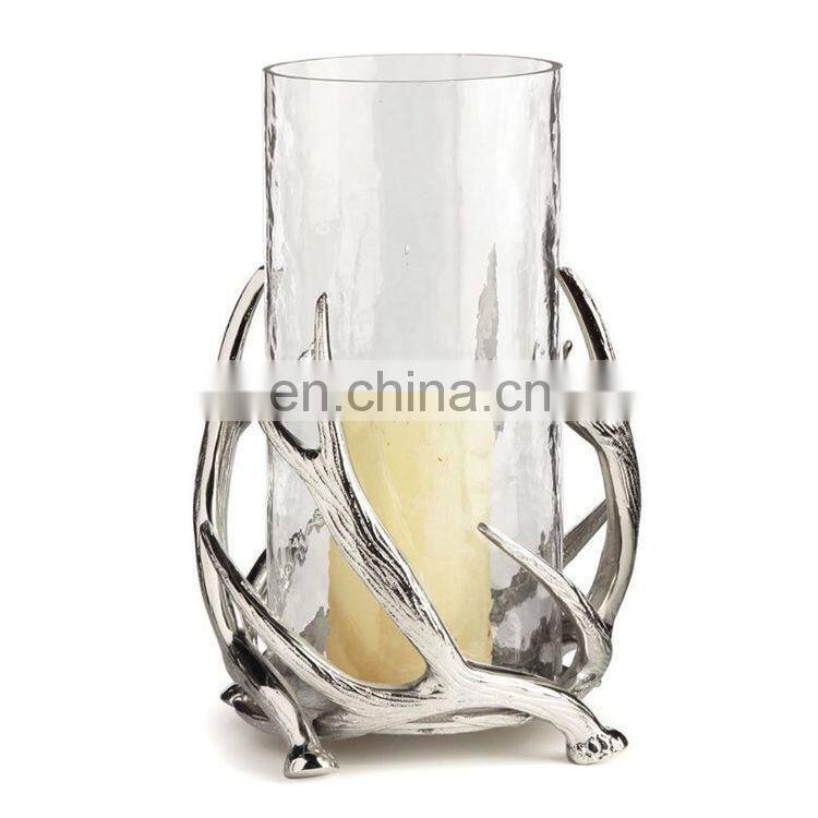 nickle hurricane candle holder