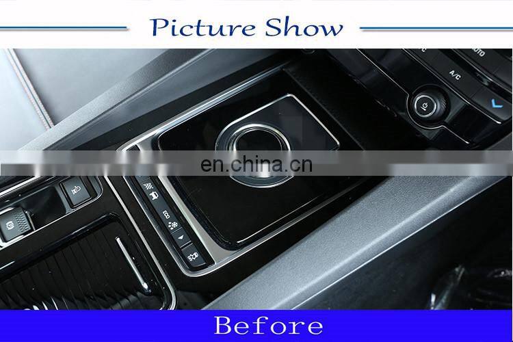 Carbon Fiber Style ABS Auto Interior Control Gear Panel Cover Trim Sticker For Jaguar XE F-Pace Car Accessories