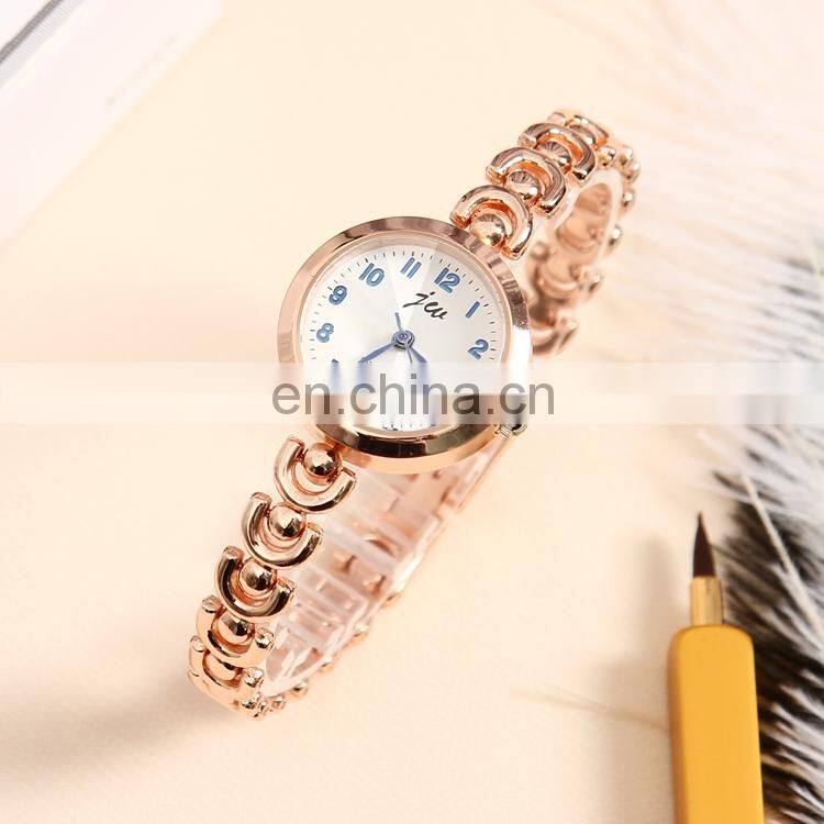 JW 6321 Fashionable Chain Stainless Steel Quartz Analog 2020 Bracelet Watch For Women