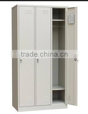 Ready to Assemble Knock down metal 3 door Single Tier Full Length lockers