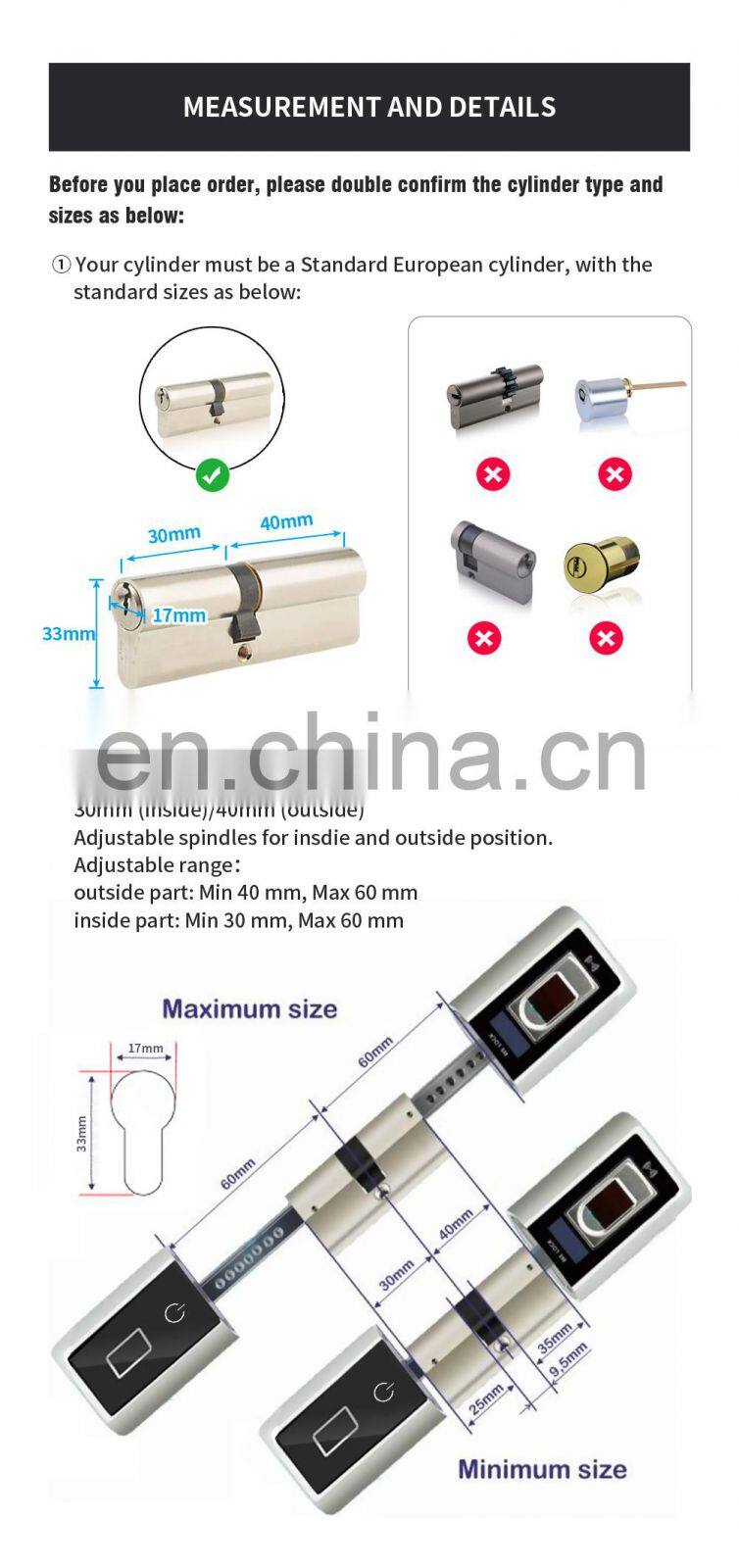 WE.LOCK Automatic door system biometric fingerprint scanner door lock APP sliding glass door push lock