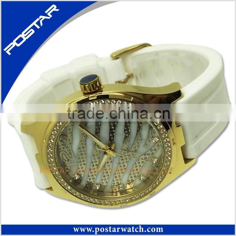 Elegant OEM Promotional Beautiful Sport Watch with Silicone Strap