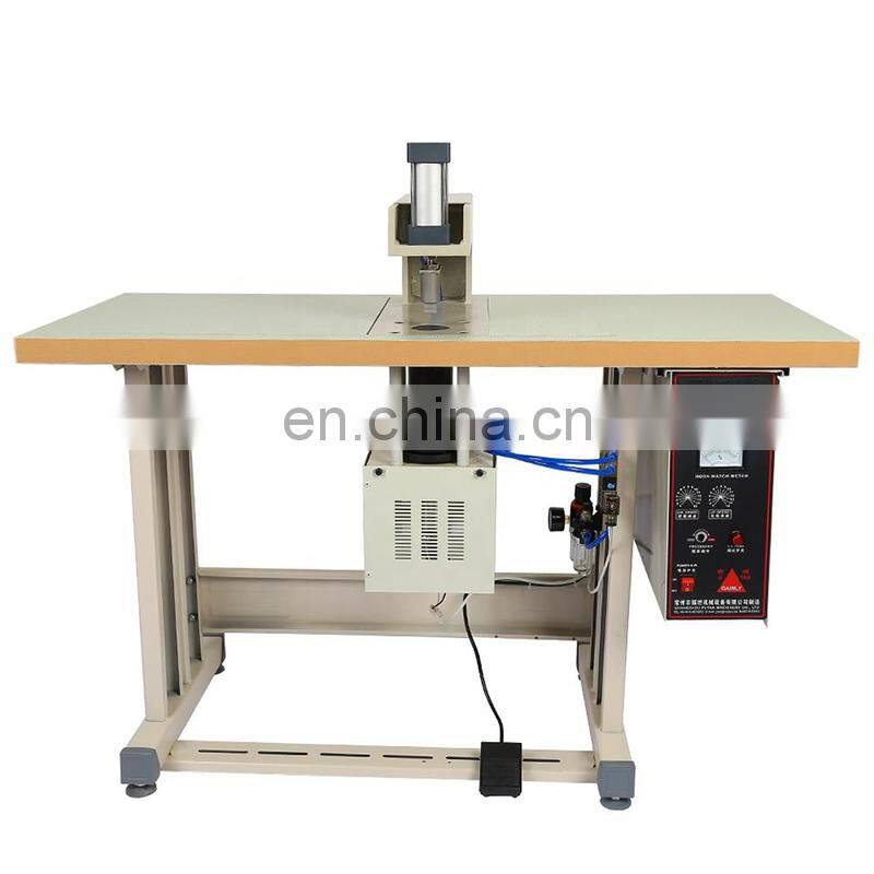 UT50D Ultrasonic Manuel Double Head Nonwoven Bag Handle Welding Machine Ultrasonic Spot Sealer