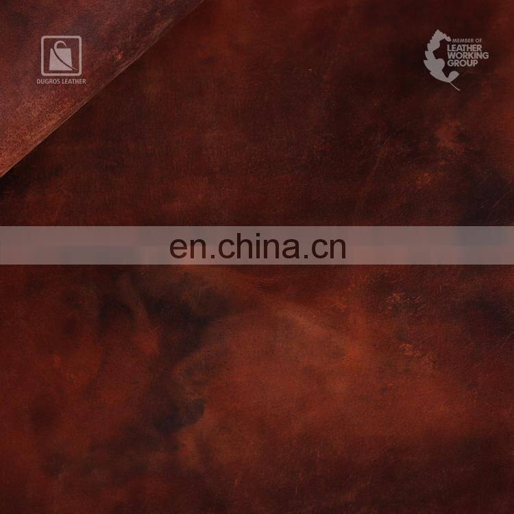 Vegetable Tanned Sustainable Corrected Grain Beautiful Drum Stuffed Buffalo Genuine Leather