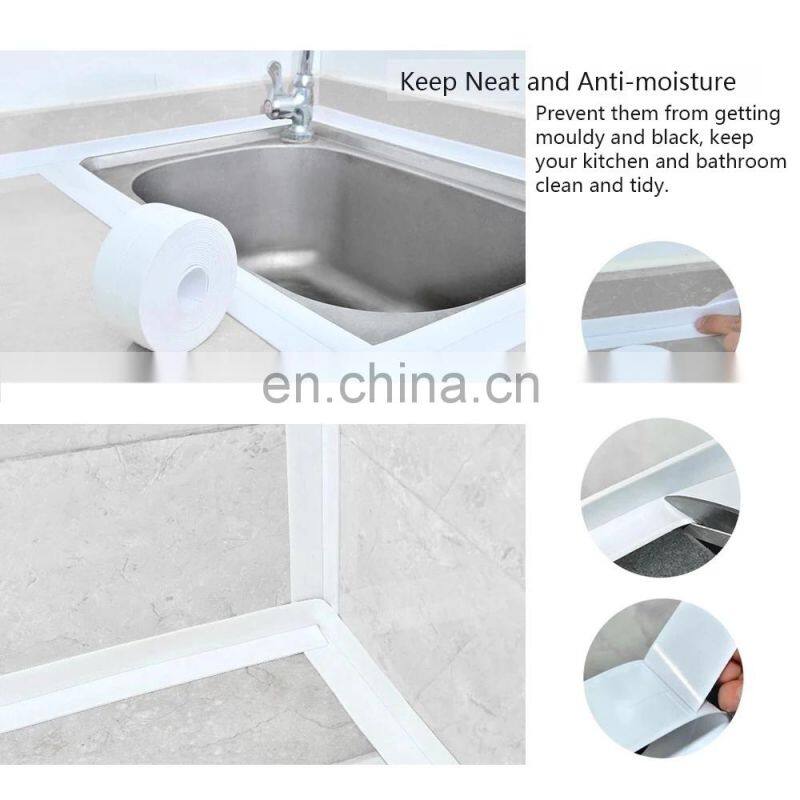 Bathroom Kitchen Accessories Shower Bath Sealing Strip Tape Caulk Strip Self Adhesive Waterproof Wall Sticker Sink Edge Tape
