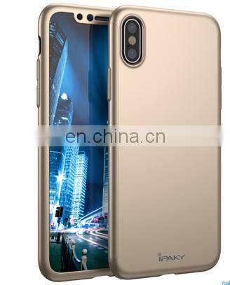 Newest ipaky 360 Case Full Body Protective with tempered Glass Phone Case for iPhone 8