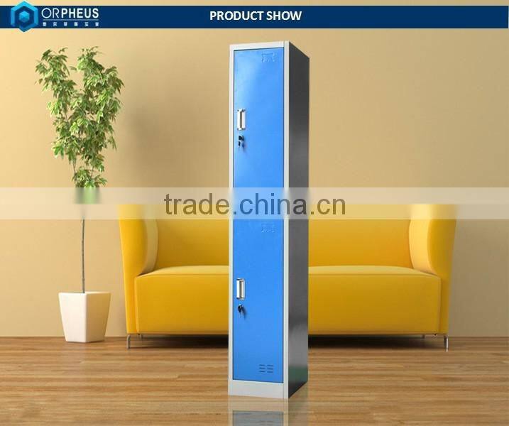 2016 New Design Metal Storage Clothes Cabinets Single Locker With 2 Compartment