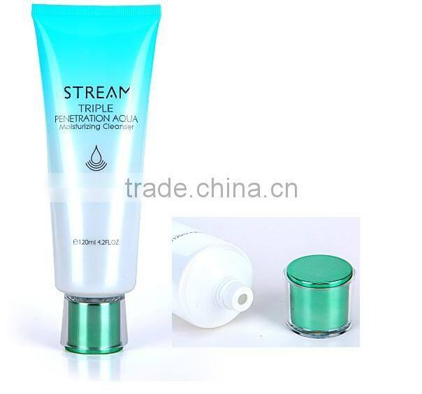 plastic tube with screw cap for skincare packaging