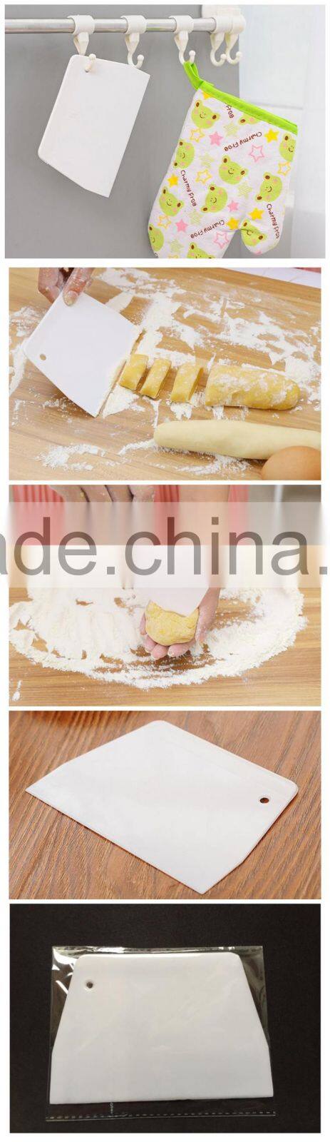 Food grade trapezoid shape bowl scraper/ plastic scraper/ dough scraper