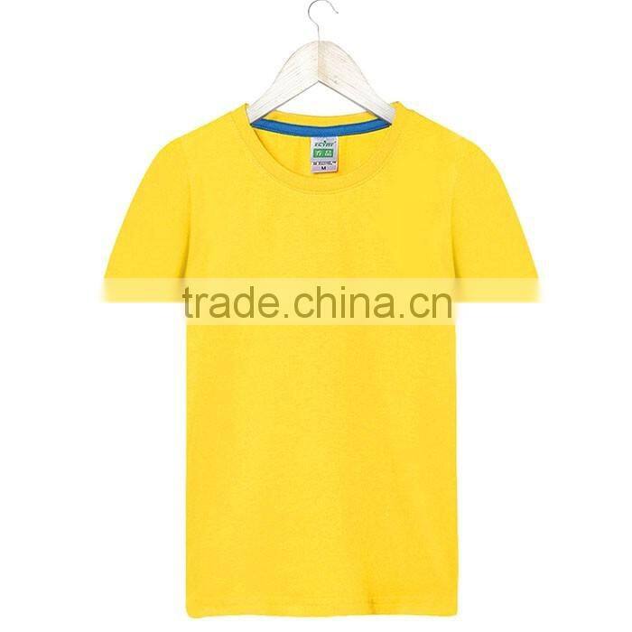 orange Solid Color blank t shirt, cotton Men's summer exercise loose sports t-shirt