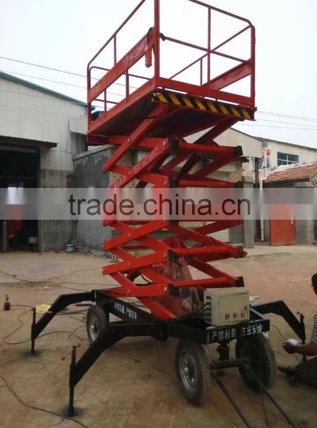 1.35~12m, 1.0 ton small electric scissor lift /stationary scissor lift /motorcycle lift