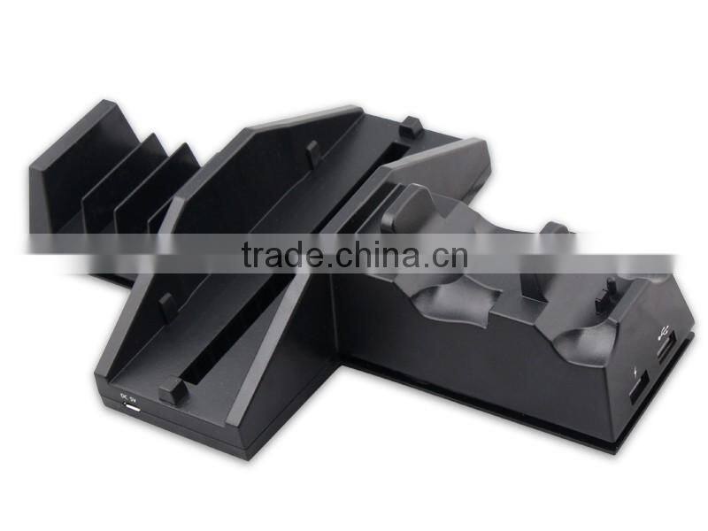 For PS4 Gamers Disk Tower and dual Charger dock with cooling fan