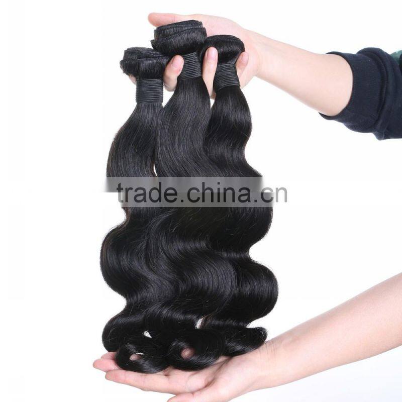 In stock fast shipping grade 7a brazilian human hair weave 18 20 22 inch long