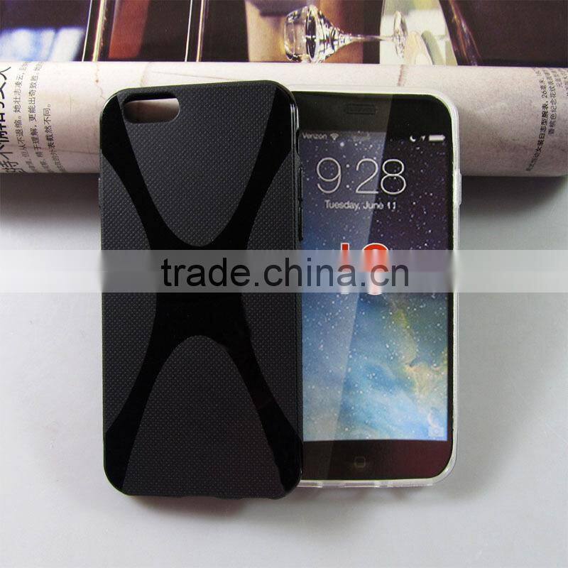 factory wholesale matte non-slip TPU X wave cellphone case shell for Apple for iphone 6 4.7