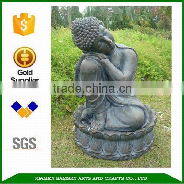 19"H Garden Statuary Resting Buddha