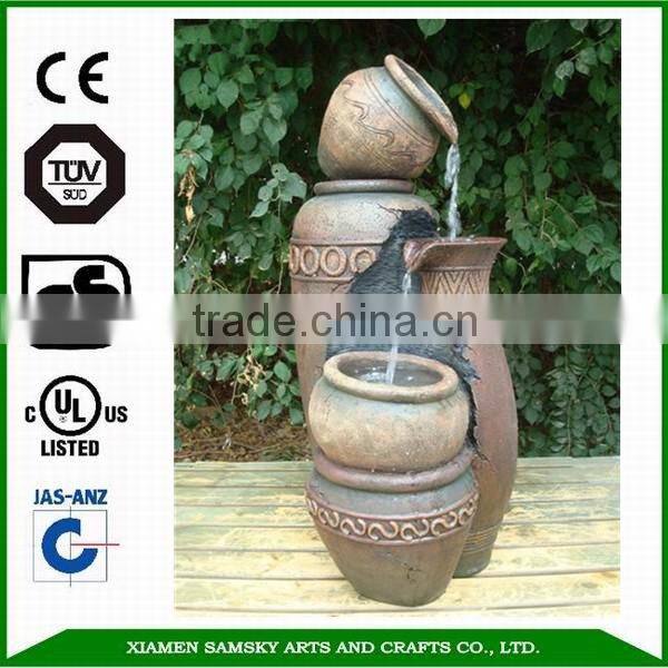 2016 hot sales garden antique pot water fountain