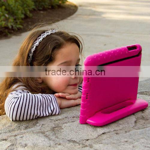Soft EVA Foam Kids Child Proof Hot Pink Kickstand Case for iPad mini