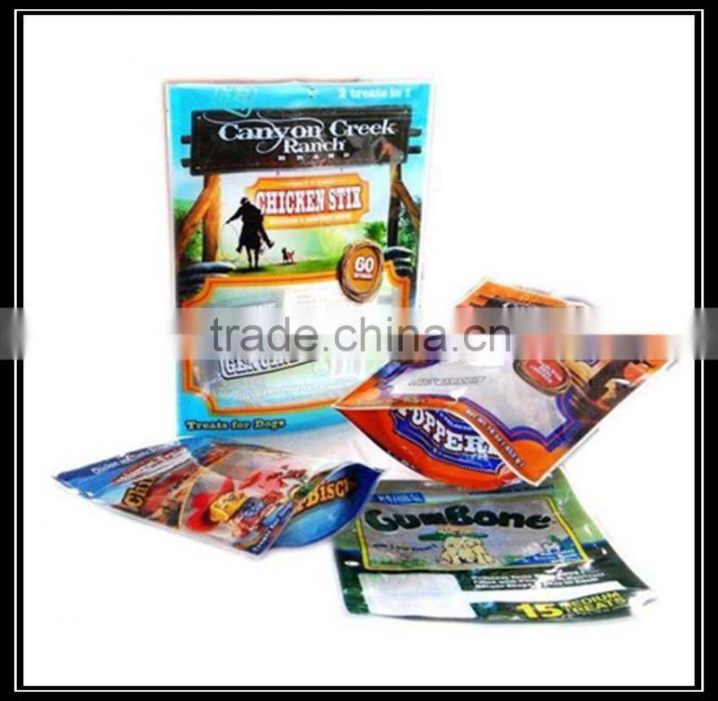 Transparent plastic zipper stand up pouch bag