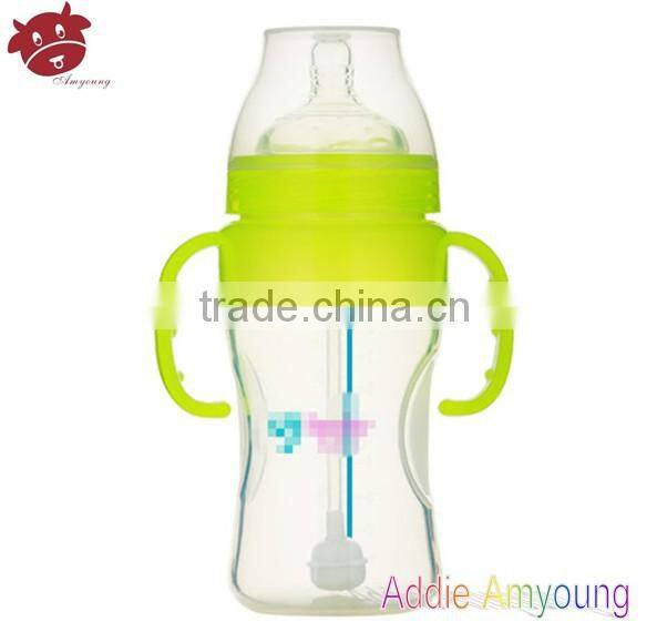 260ml travel bottle silicon baby bottle meias infantil fresh food baby bottle,milk bottle en verre,silicone baby bottle