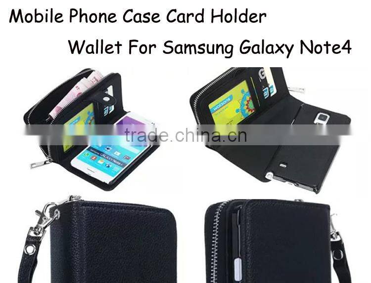 Fast Moving Items From China Smart Phone Wallet With Mobile Stand Leather For Samsung Galaxy Note 4 Phones,Mobile Phone Set New