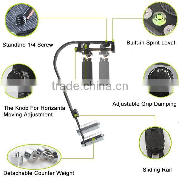 Commlite Handheld Stabilizer Cam Rig Steady Video Camera Stabilizer for Gopro ,DSLR Camera Camcorder,Smartphones