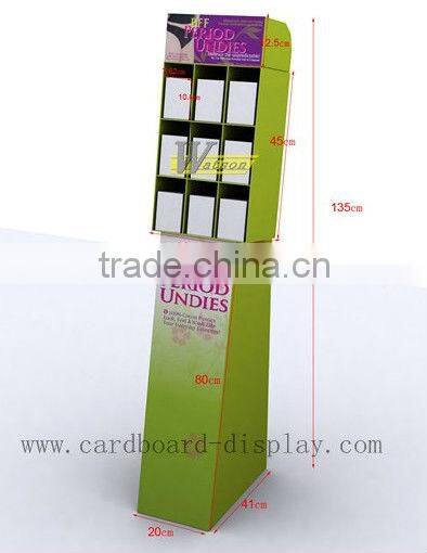 Jewelry display floor stands nail polish floor standing rack display cardboard floor display