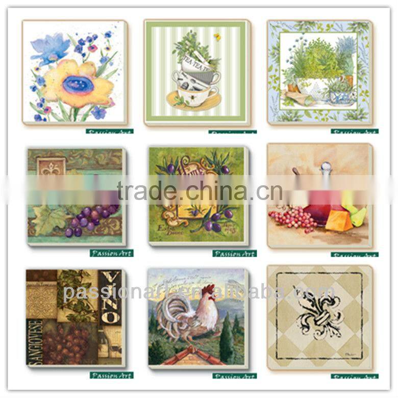 Ceramic with cork backing custom absorbent coasters