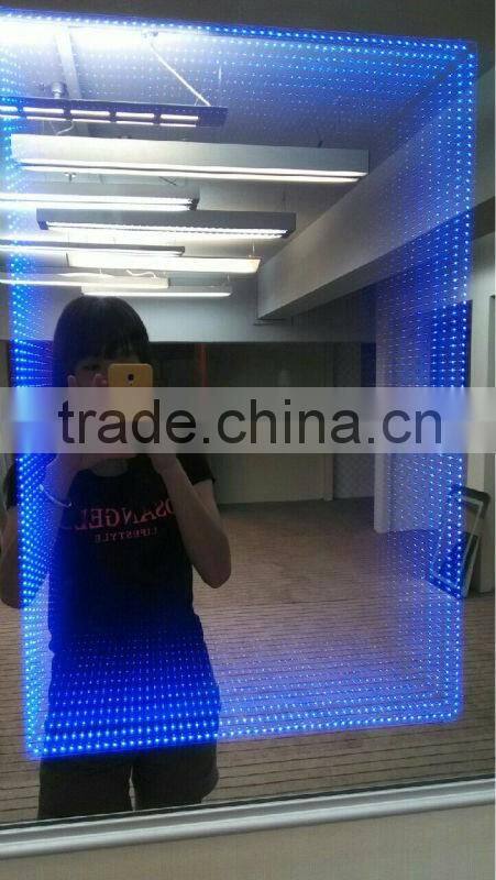 Moden Design CE IP44 3D Bathroom Fancy LED Lighted Infinity Mirror